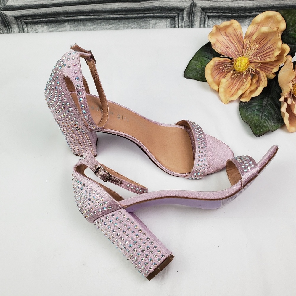 Madden Girl Beela Metallic Lavender Heel sz 8.5